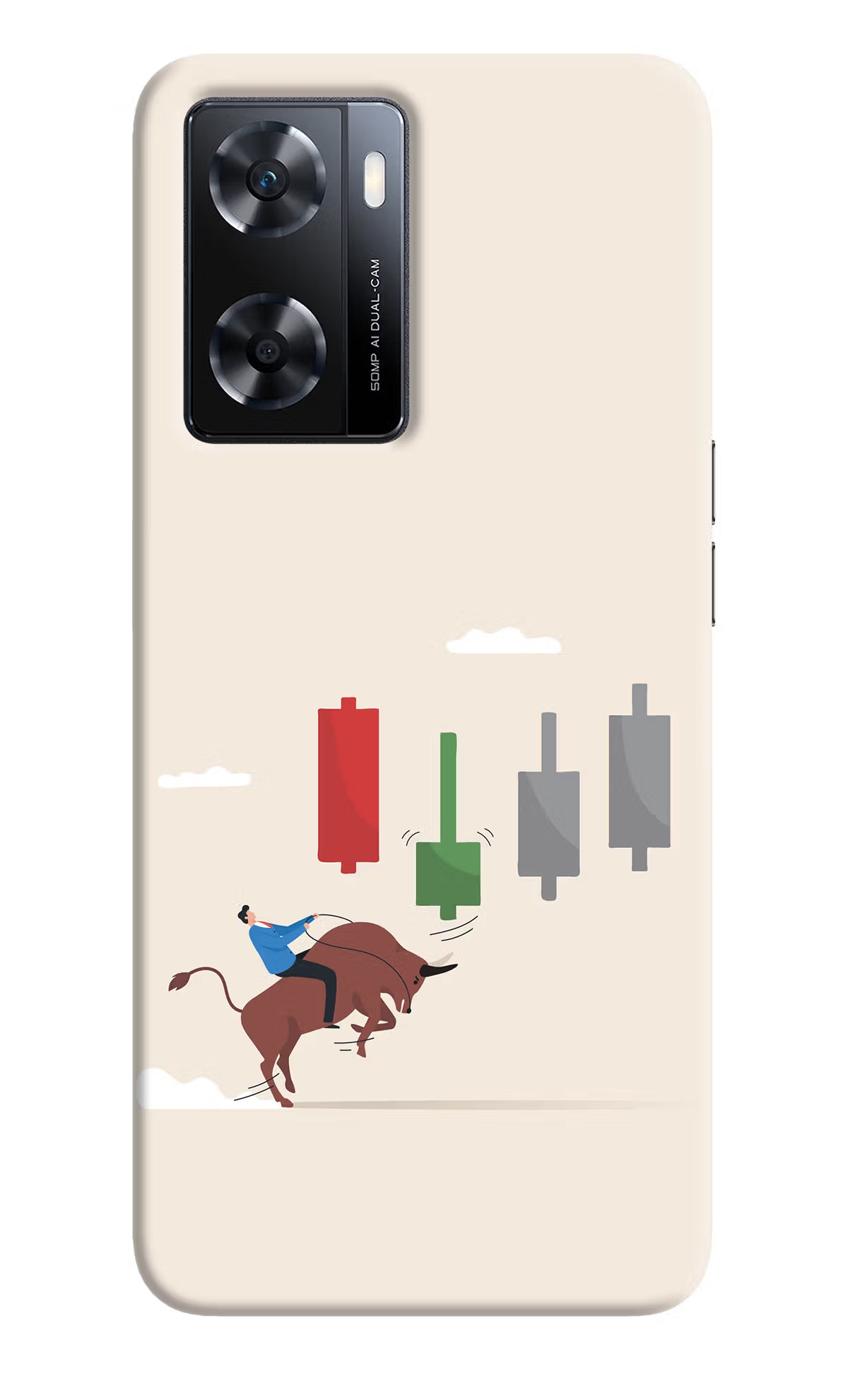 Bull Trading Momentum OPPO A77s Back Cover