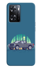 Retro Garage Vibe OPPO A77s Back Cover