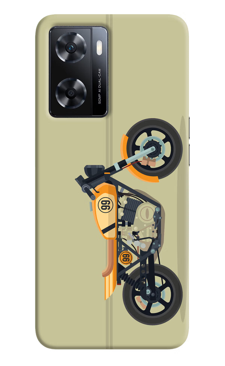 Vertical Speedster OPPO A77s Back Cover, Hard case