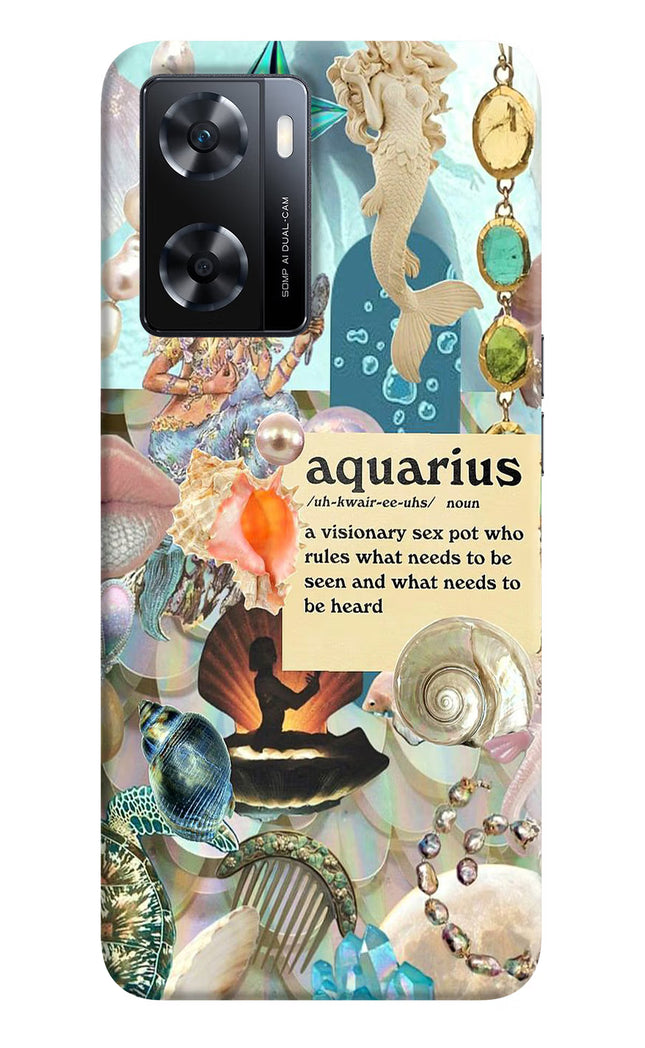 Aquarius Zodiac OPPO A77s Back Cover