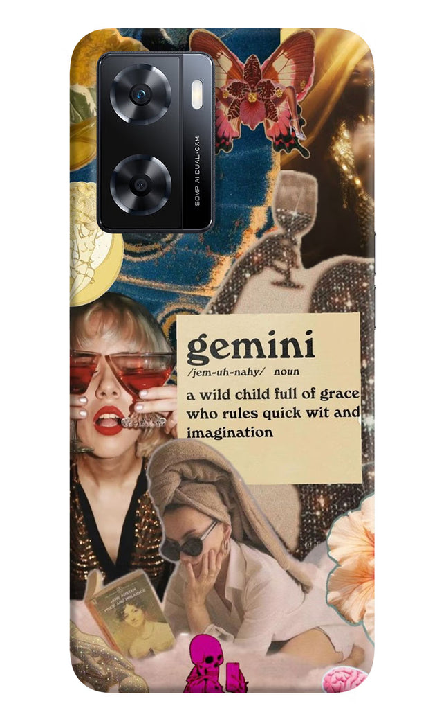 Gemini Zodiac OPPO A77s Back Cover