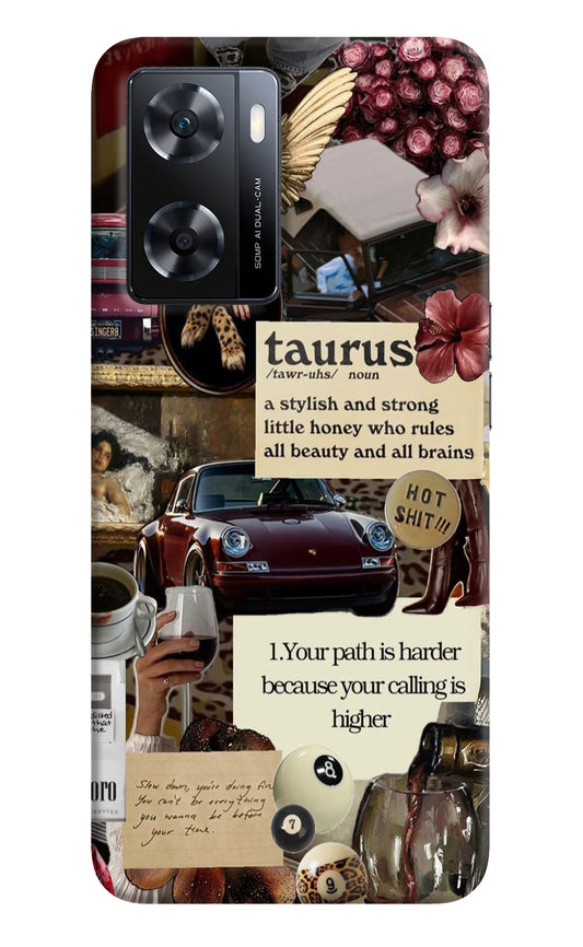 Taurus Zodiac OPPO A77s Back Cover