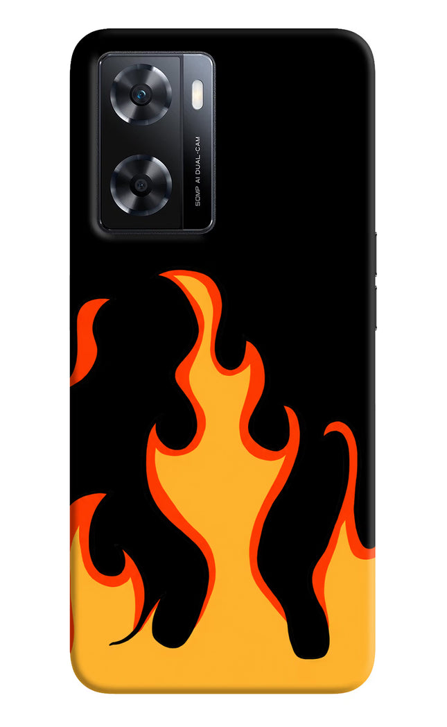 Fired Up – Black OPPO A77s Back Cover