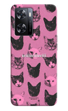 Pink Cats OPPO A77s Back Cover