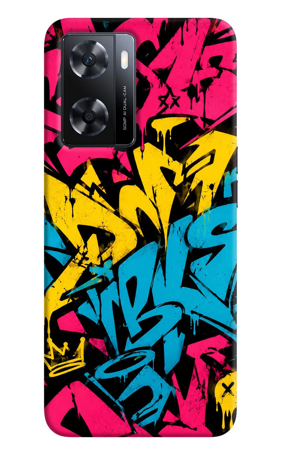 Graffiti Vibe OPPO A77s Back Cover, Hard case