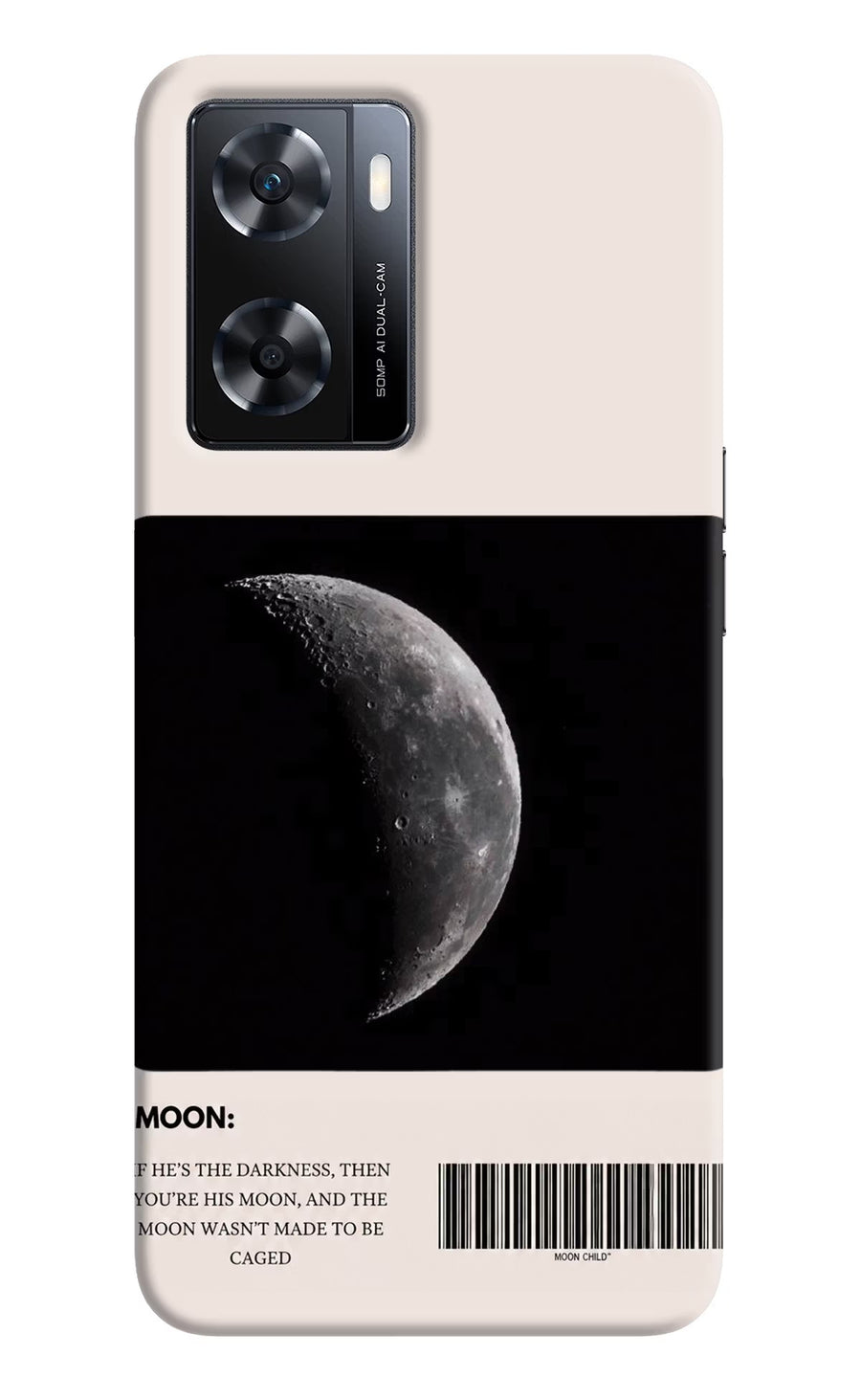 Moon Phase OPPO A77s Back Cover, Hard case