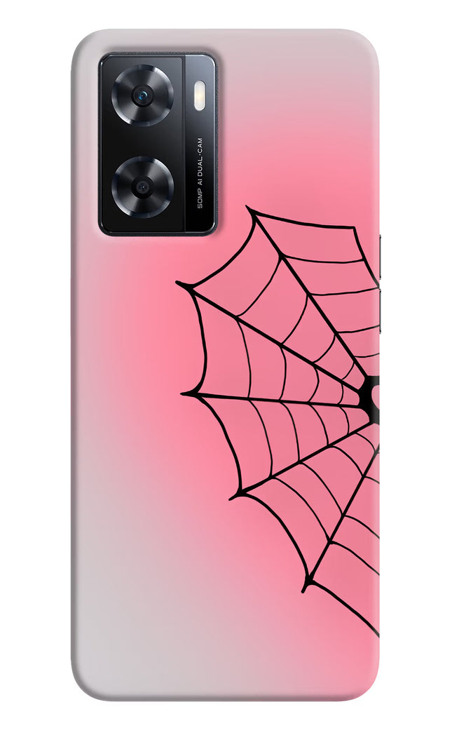 Pink Web OPPO A77s Hard Case Back Cover by Casekaro
