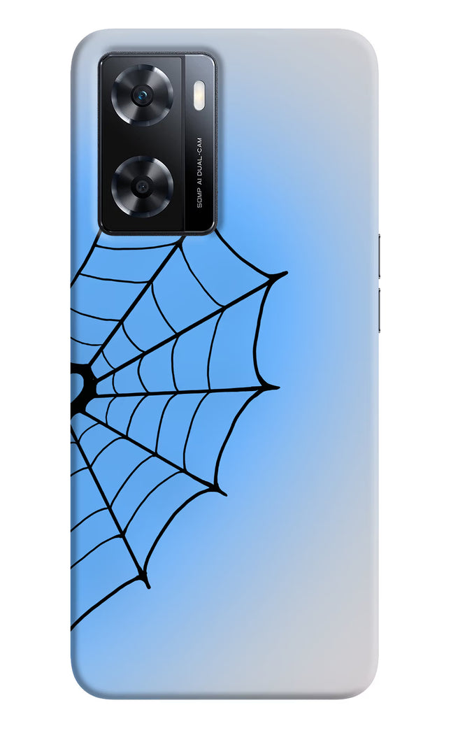 Blue Web OPPO A77s Hard Case Back Cover by Casekaro