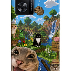 Minecraft Cat Chaos OPPO A77s Hard Case Back Cover by Casekaro