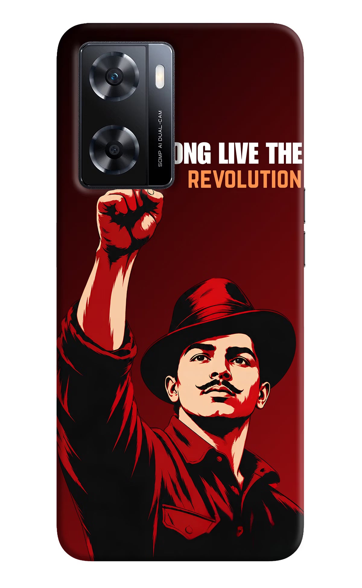 Bhagat Singh Revolution OPPO A77s Back Cover