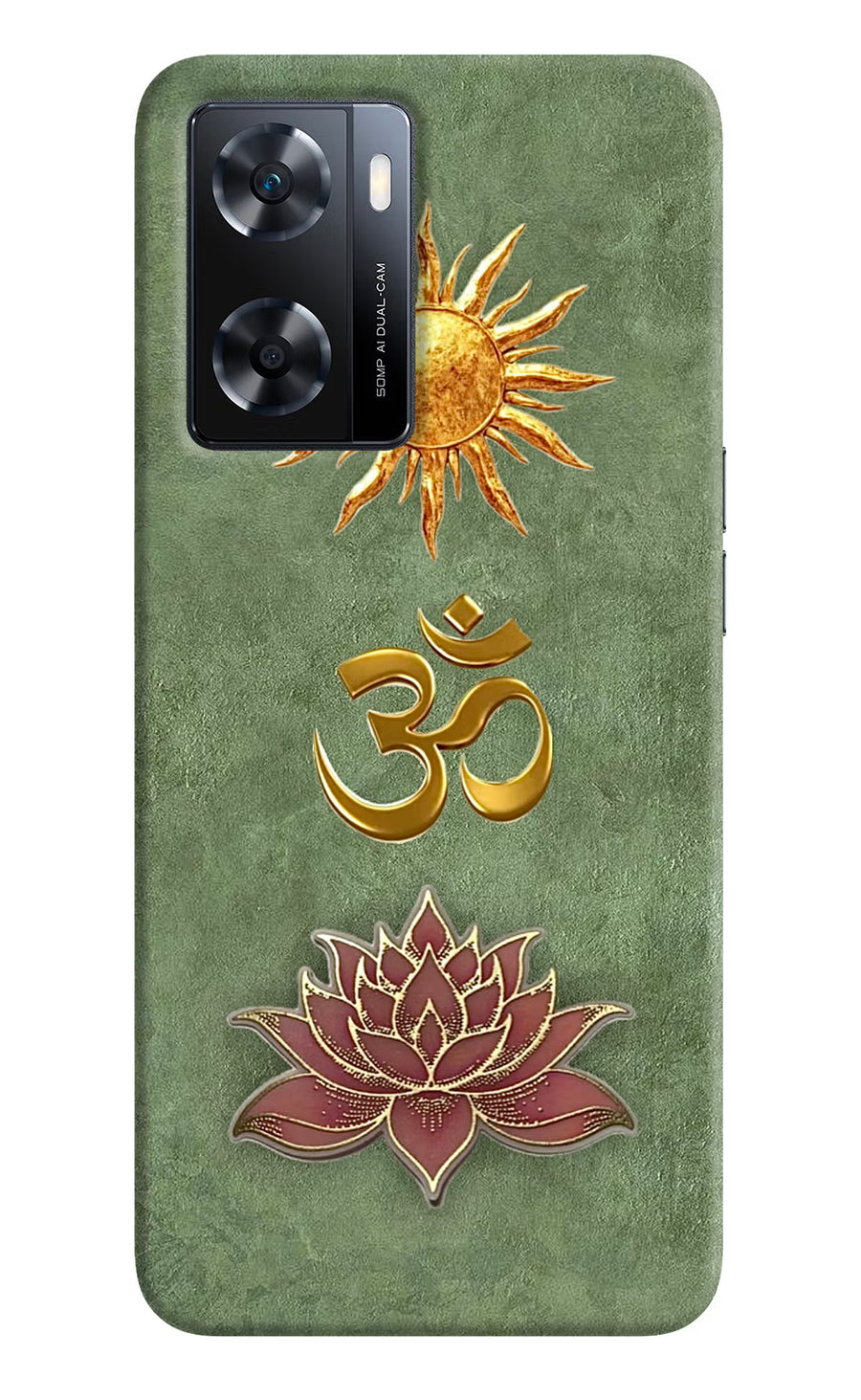 Om & Lotus OPPO A77s Back Cover, Hard case