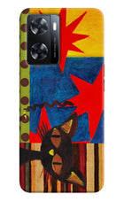 Pop Cat OPPO A77s Hard Case Back Cover by Casekaro
