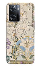 White Lily OPPO A77s Hard Case Back Cover by Casekaro