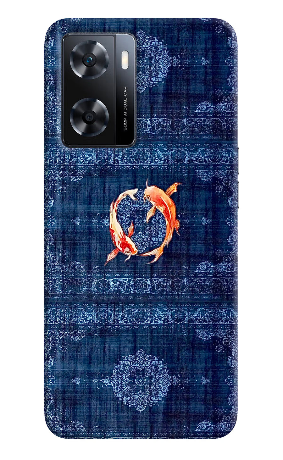 Koi Blue OPPO A77s Back Cover, Hard case