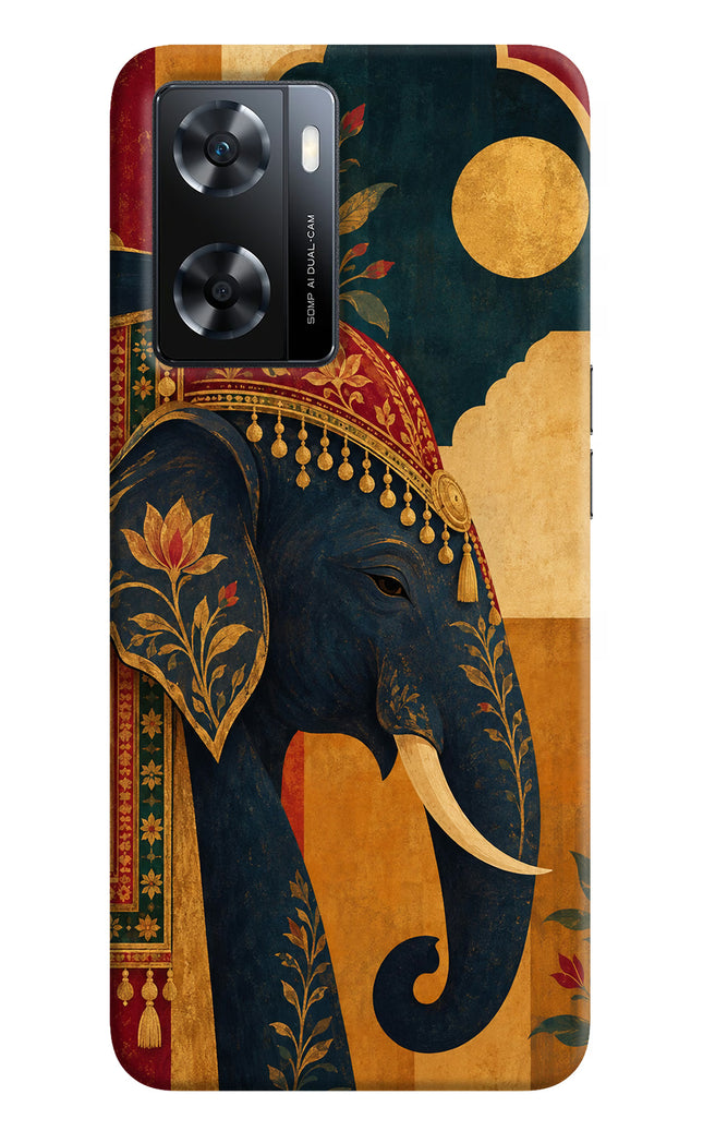 Royal Elephant OPPO A77s Hard Case Back Cover by Casekaro