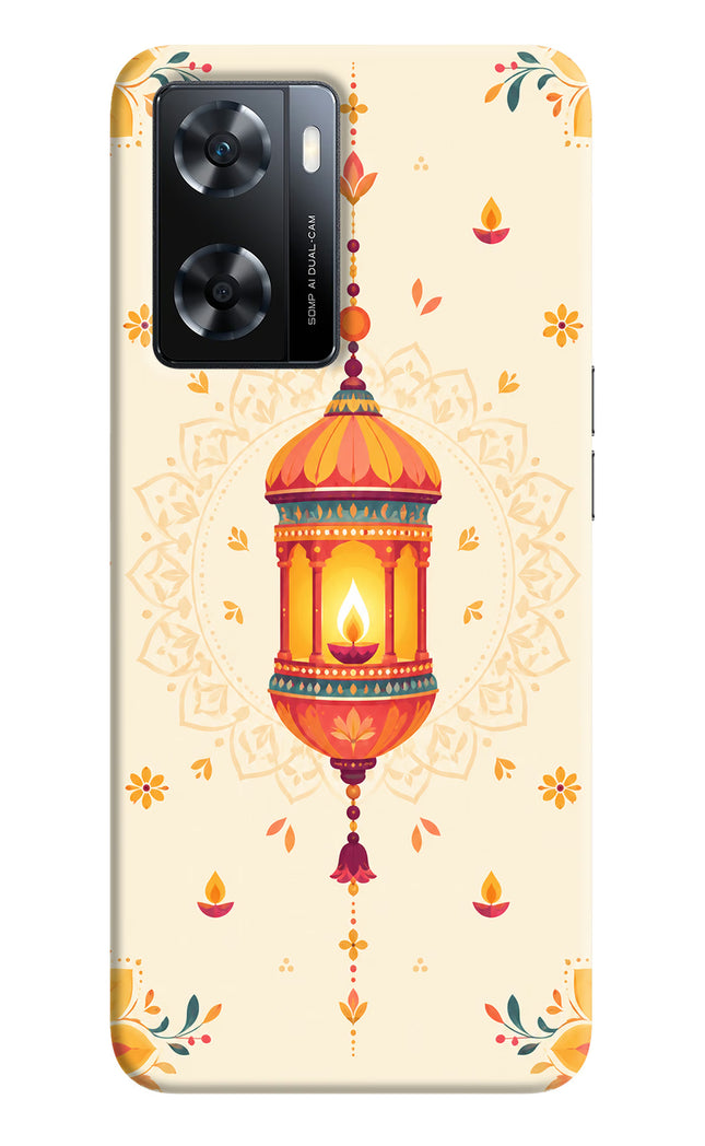 Golden Lantern OPPO A77s Hard Case Back Cover by Casekaro