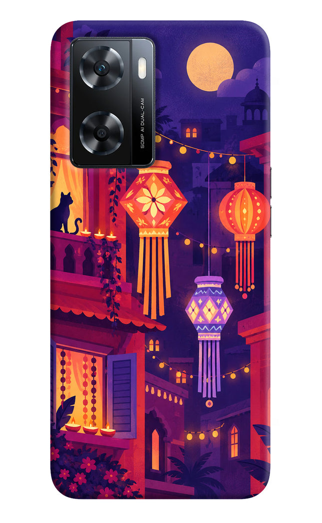 Lantern Lane OPPO A77s Hard Case Back Cover by Casekaro