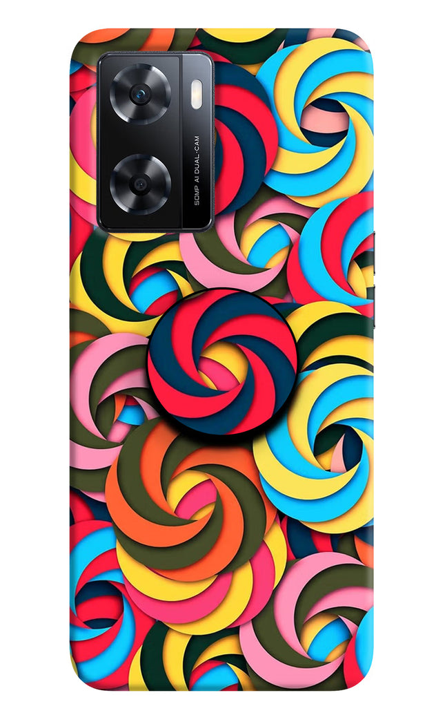 Spiral Pattern OPPO A77s Pop Case