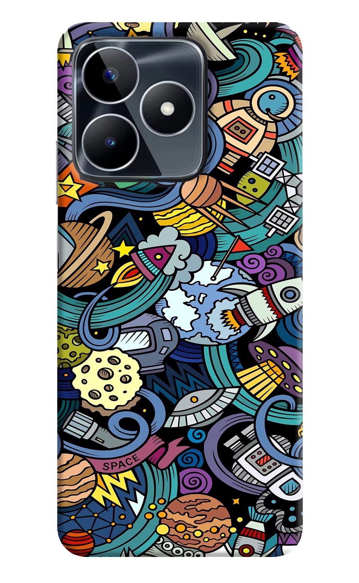 Space Abstract Realme Narzo N53 Back Cover