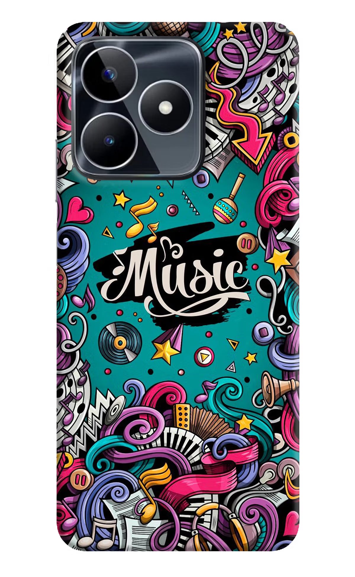 Music Graffiti Realme Narzo N53 Back Cover
