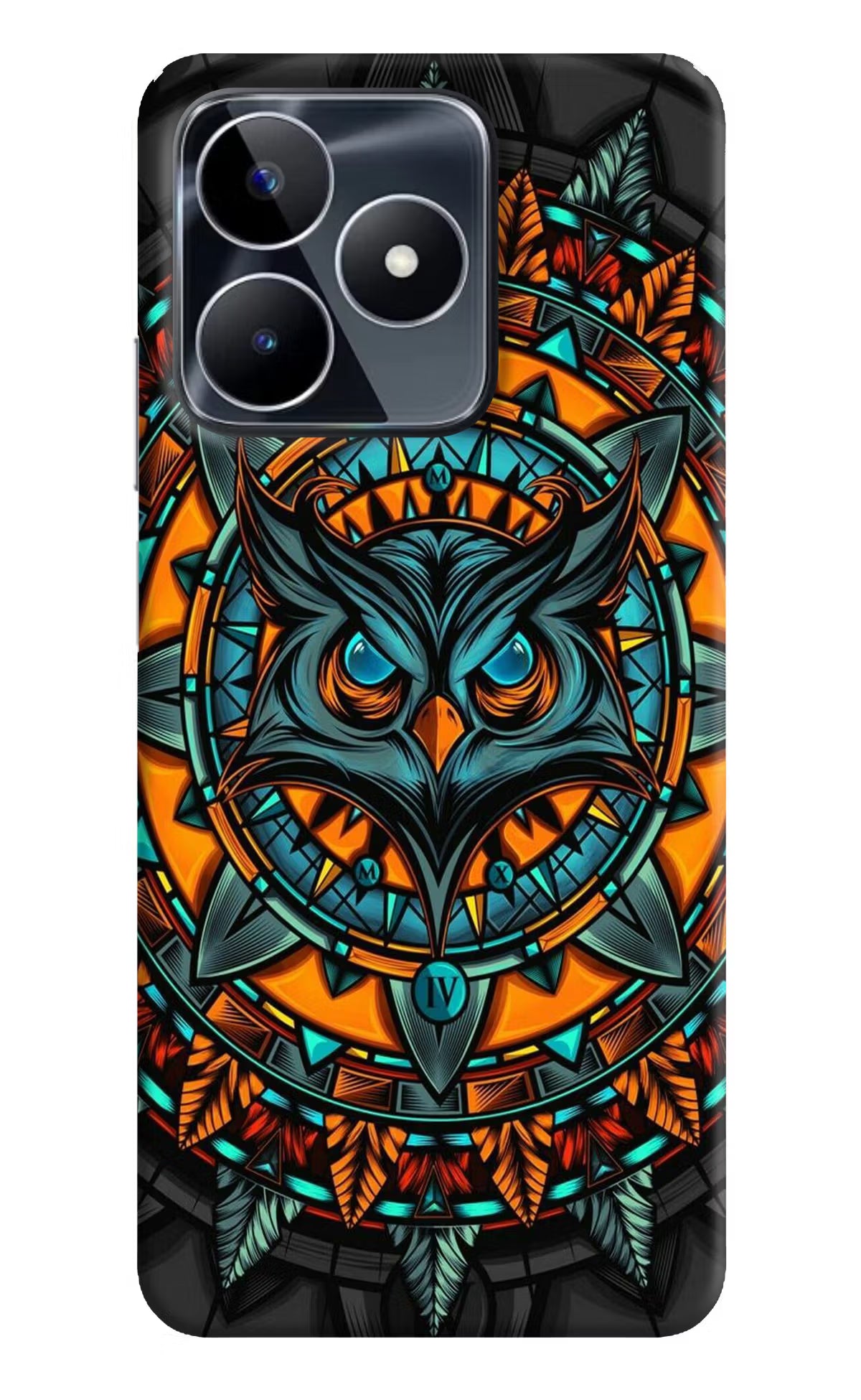 Angry Owl Art Realme Narzo N53 Back Cover