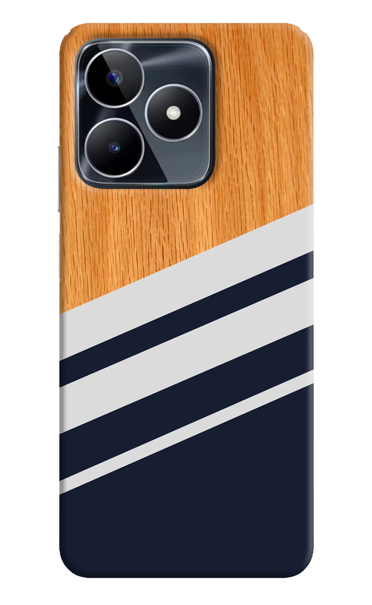 Blue and white wooden Realme Narzo N53 Back Cover