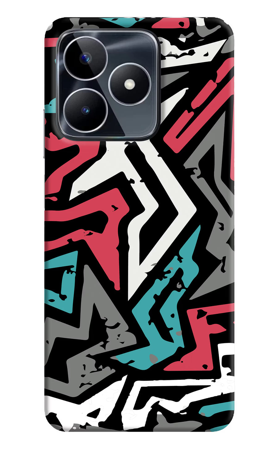 Geometric Graffiti Realme Narzo N53 Back Cover, Hard case