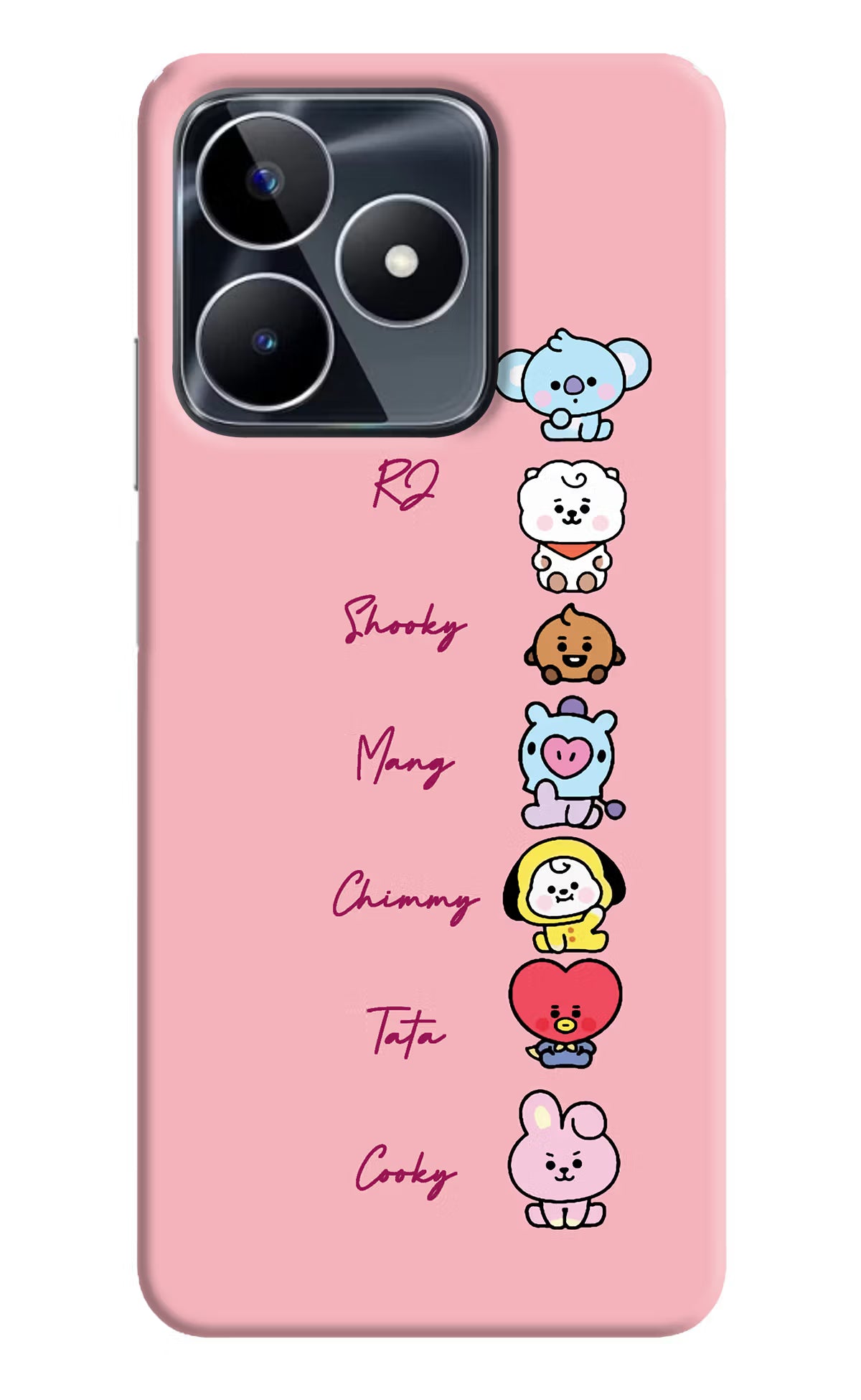 BTS names Realme Narzo N53 Back Cover
