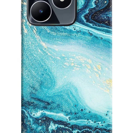 Blue Glitter Marble Realme Narzo N53 Back Cover