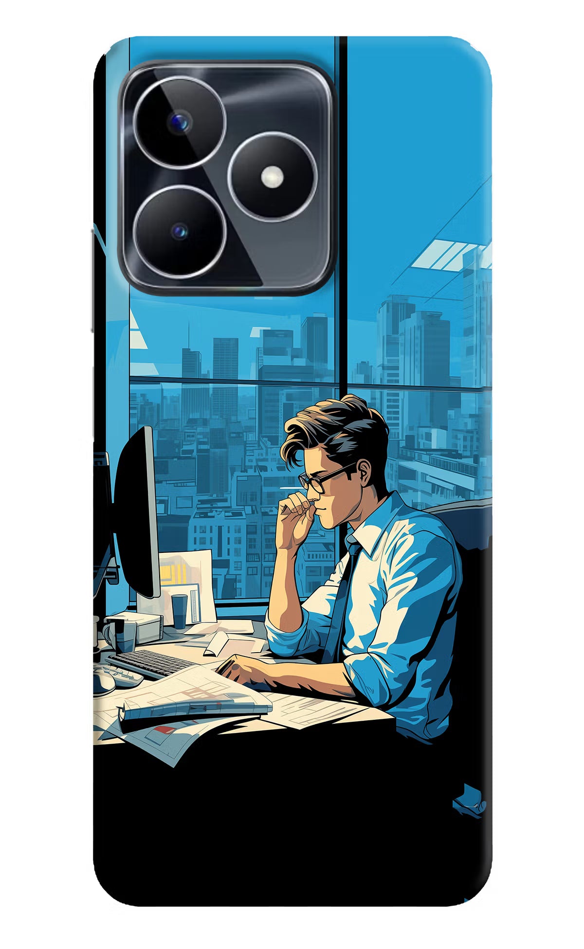 Focused Hustler (AI Generated) Realme Narzo N53 Back Cover