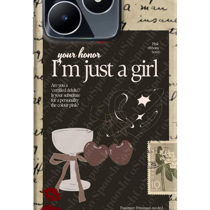 I am just a girl Realme Narzo N53 Back Cover