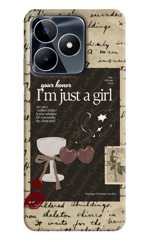 I am just a girl Realme Narzo N53 Back Cover