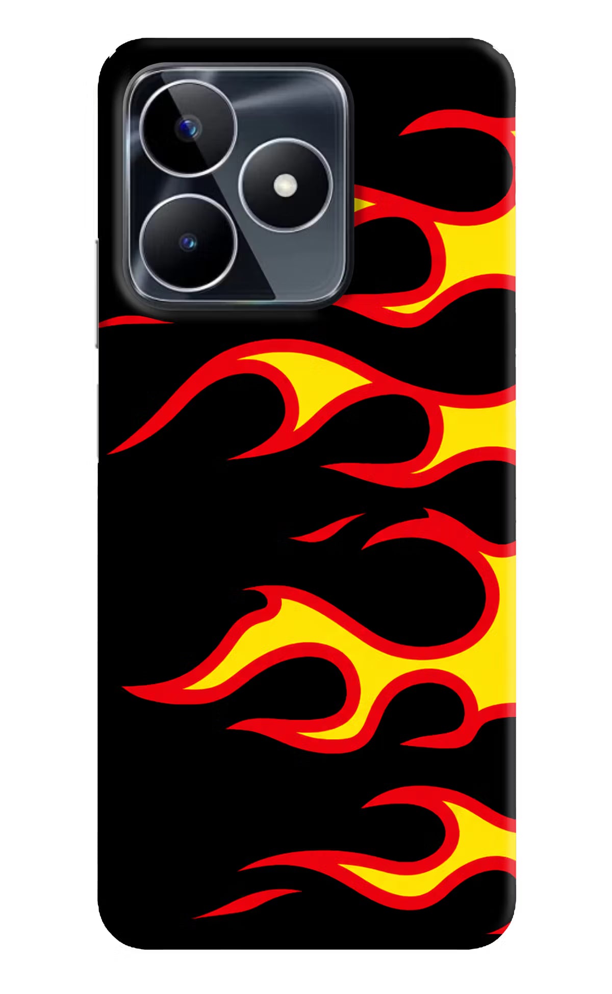 Side Sweep Flames Realme Narzo N53 Back Cover