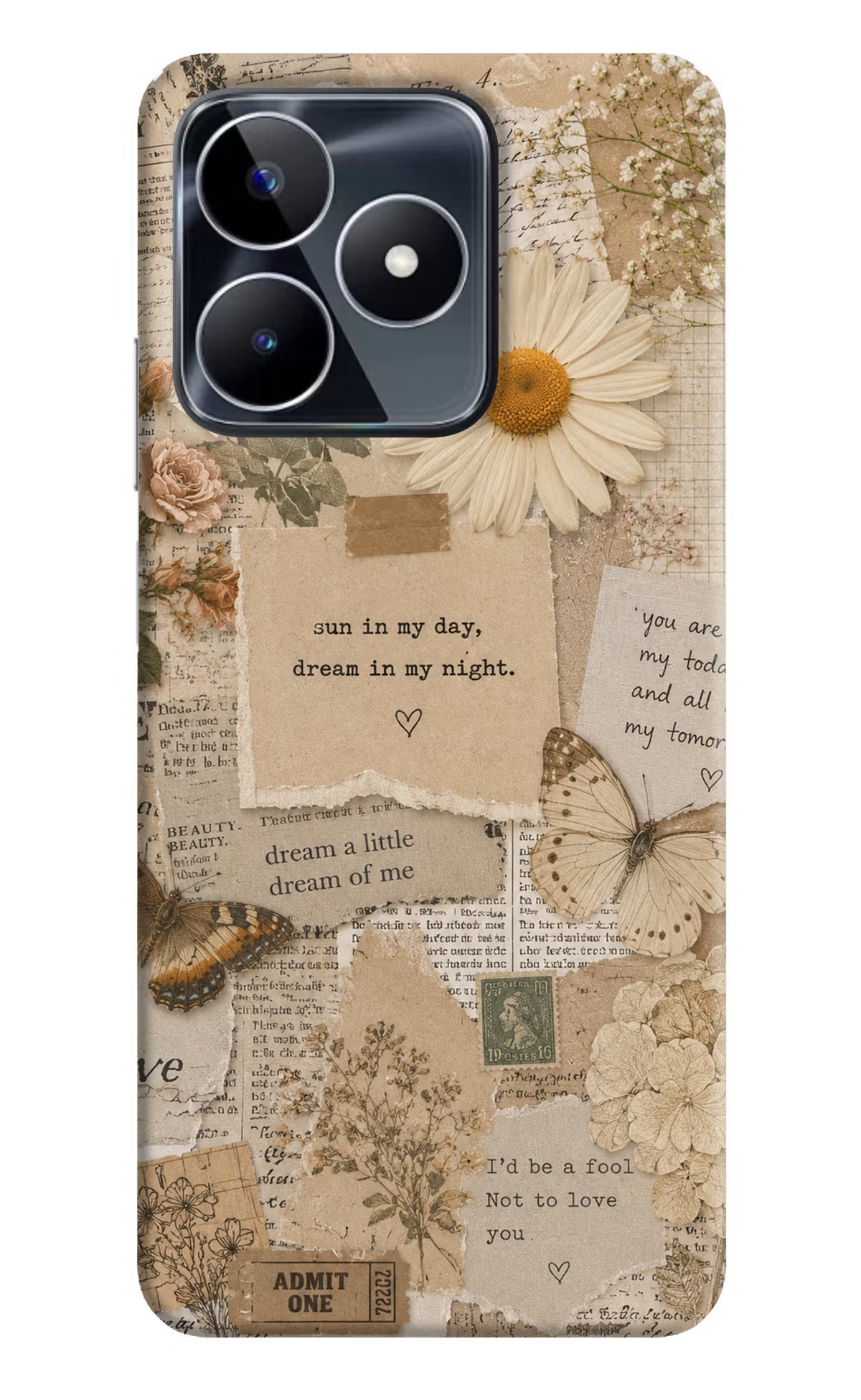 Vintage case Realme Narzo N53 Back Cover