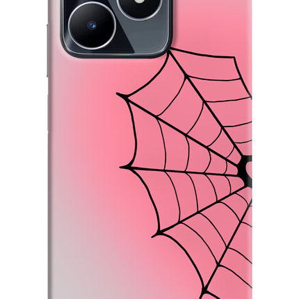 Pink Web Realme Narzo N53 Hard Case Back Cover by Casekaro