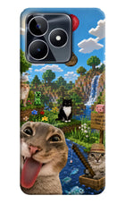 Minecraft Cat Chaos Realme Narzo N53 Hard Case Back Cover by Casekaro