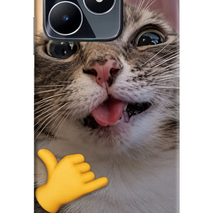 Silly Cat Call Realme Narzo N53 Hard Case Back Cover by Casekaro