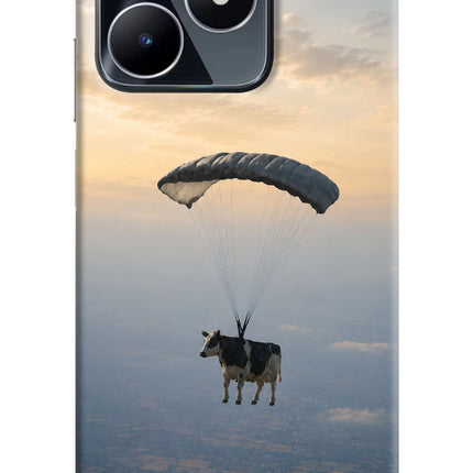 Skydiving Cow Realme Narzo N53 Hard Case Back Cover by Casekaro
