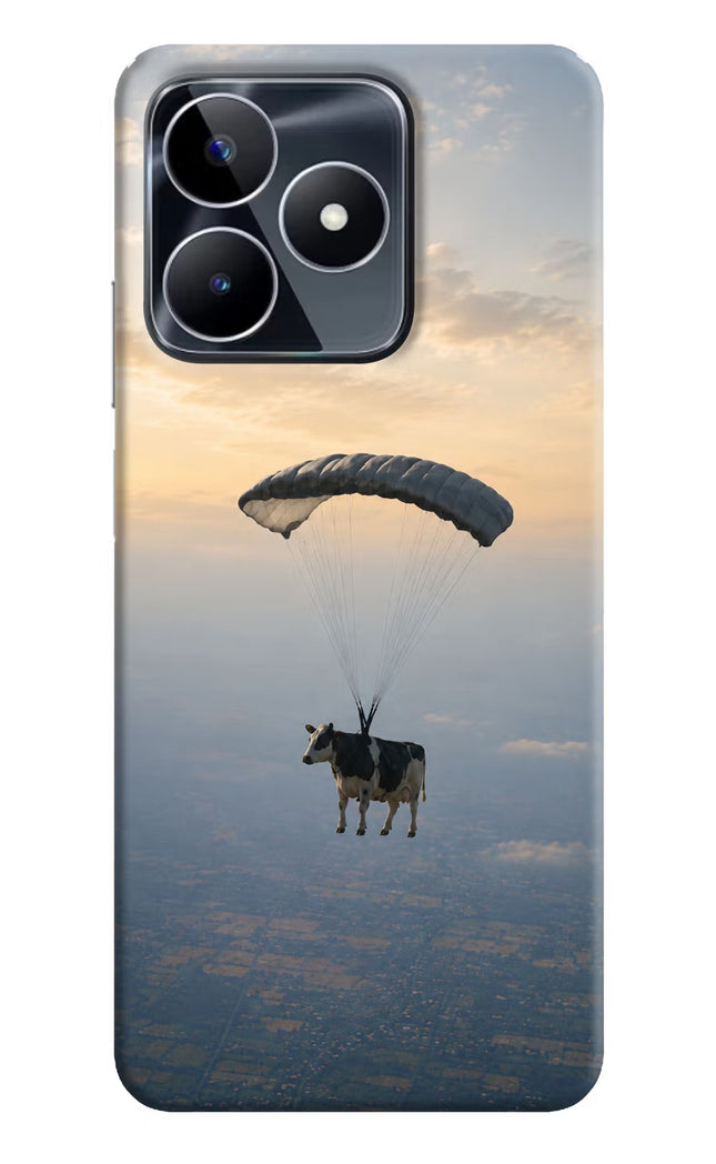 Skydiving Cow Realme Narzo N53 Hard Case Back Cover by Casekaro
