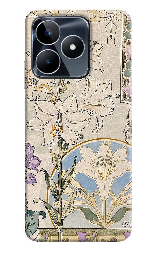 White Lily Realme Narzo N53 Hard Case Back Cover by Casekaro