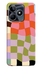 Wavy Grid Realme Narzo N53 Hard Case Back Cover by Casekaro