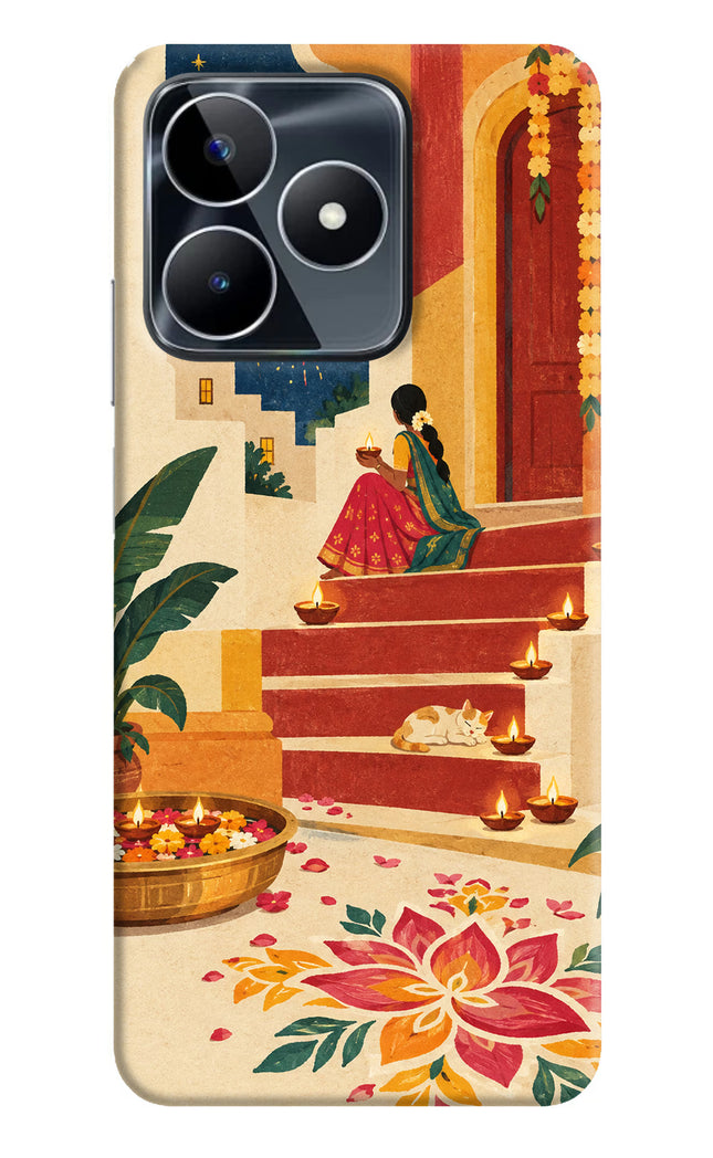 Diwali Rangoli Realme Narzo N53 Hard Case Back Cover by Casekaro