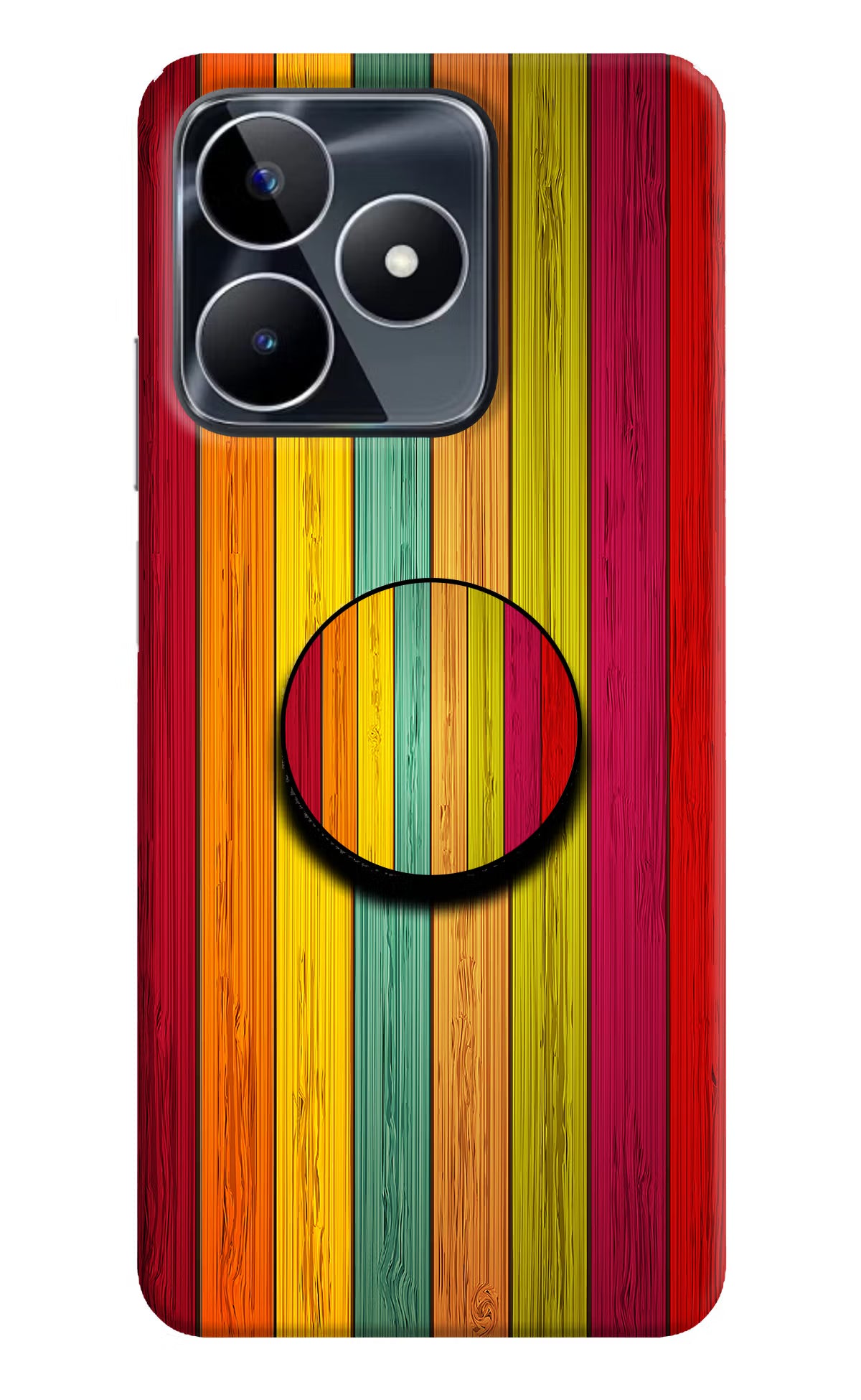 Multicolor Wooden Realme Narzo N53 Pop Case