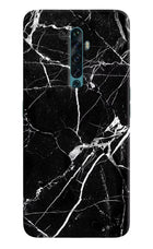 Black Marble Pattern Oppo Reno2 F Back Cover