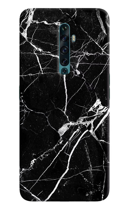 Black Marble Pattern Oppo Reno2 F Back Cover
