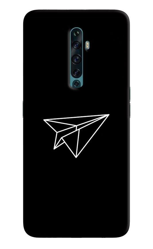 Paper Plane White Oppo Reno2 F Back Cover