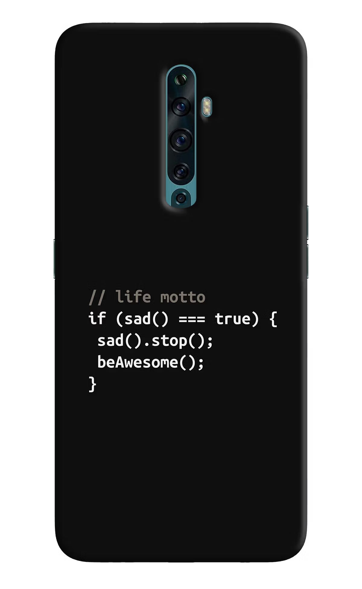 Life Motto Code Oppo Reno2 F Back Cover