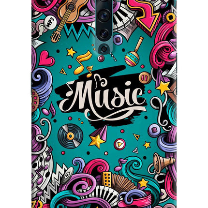 Music Graffiti Oppo Reno2 F Back Cover