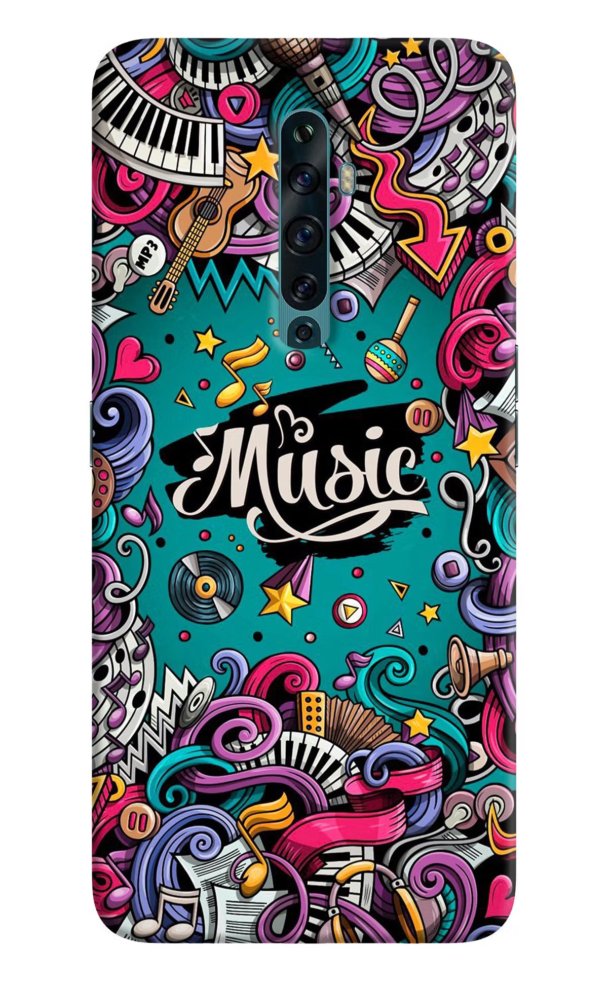 Music Graffiti Oppo Reno2 F Back Cover