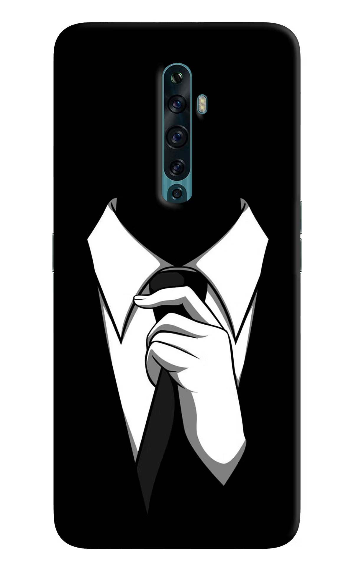 Black Tie Oppo Reno2 F Back Cover
